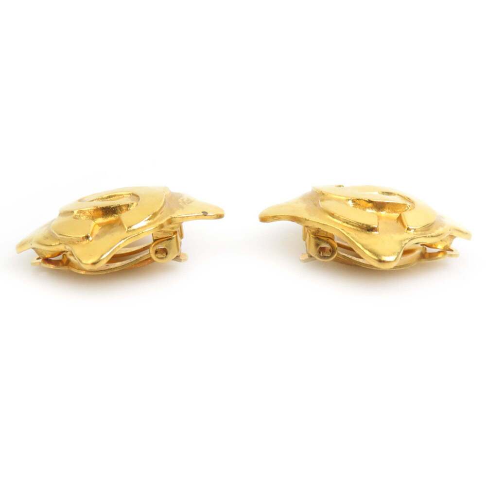 CHANEL Gold Logo Earrings - Picture 3 of 8